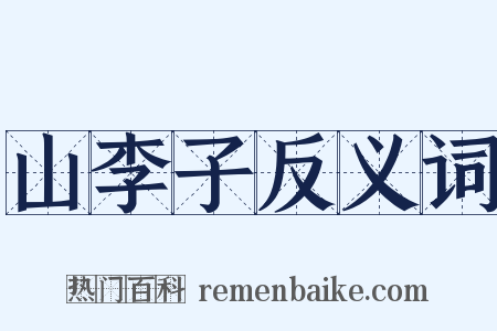 山李子反义词是什么意思的图片
